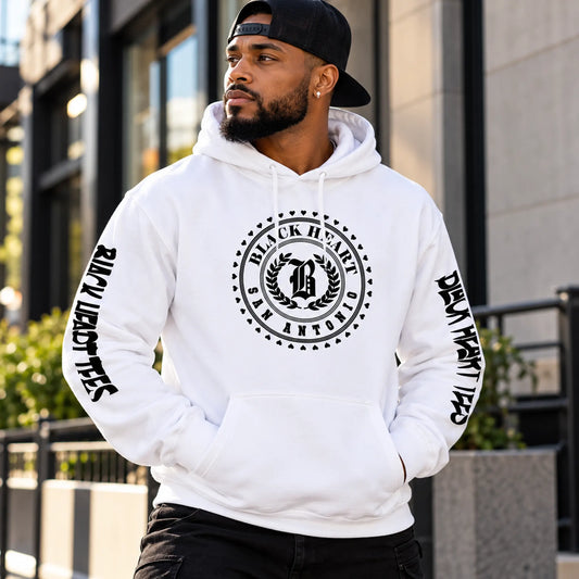 Black Heart Tees Logo Pullover Hoodie – Black Streetwear Hoodie