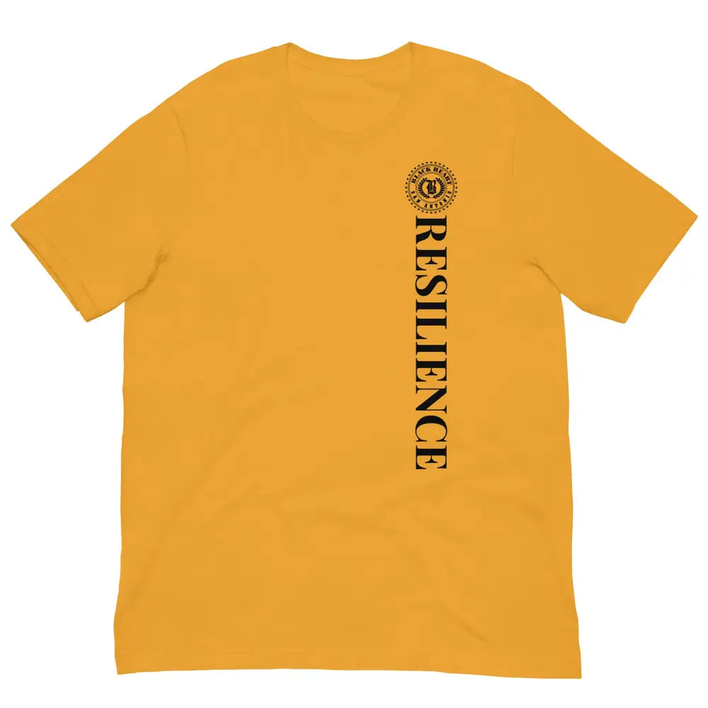 Anchor Strength T-shirt by Black Heart Tees Clothing – Symbolizing Resilience and Inner Strength (Front View, Mustard Yellow)