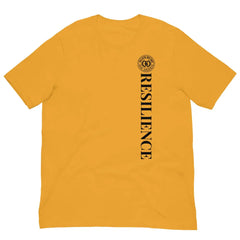 Anchor Strength T-shirt by Black Heart Tees Clothing – Symbolizing Resilience and Inner Strength (Front View, Mustard Yellow)