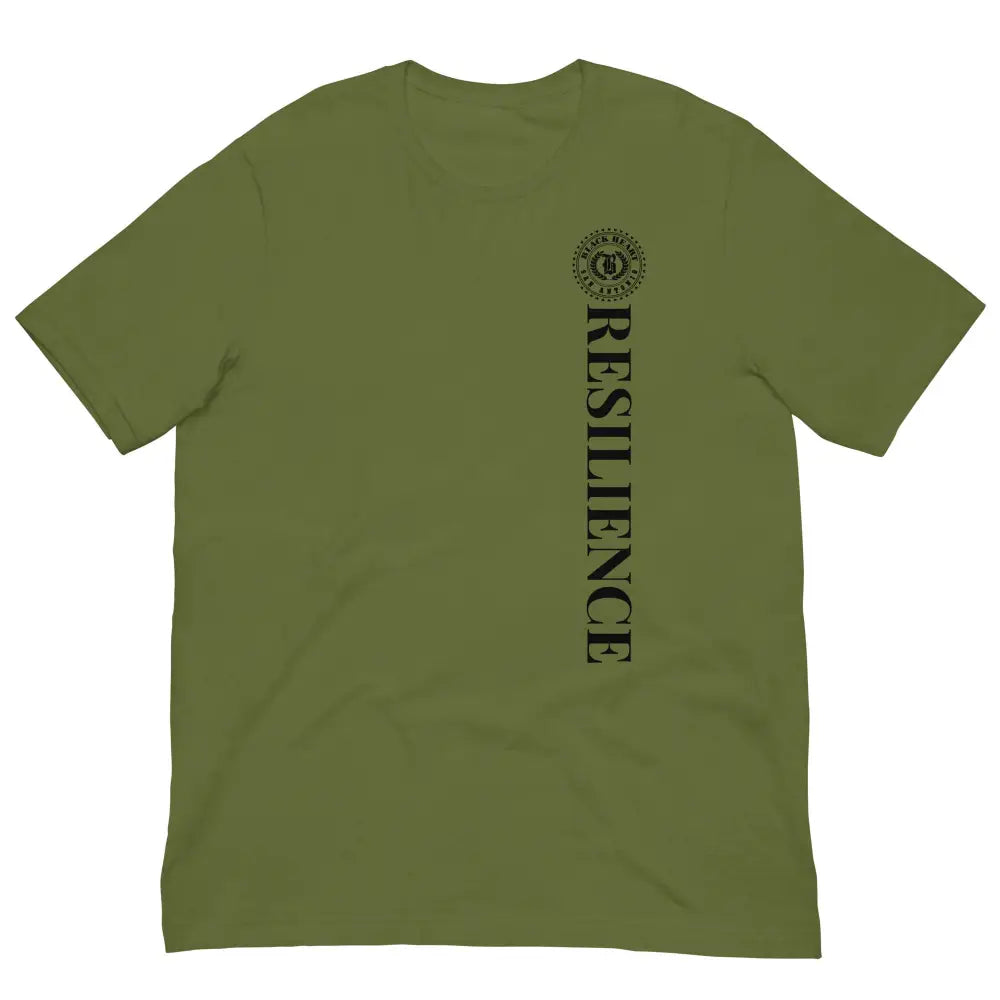 Anchor Strength T-shirt by Black Heart Tees Clothing – Symbolizing Resilience and Inner Strength (Front View, Olive Green)