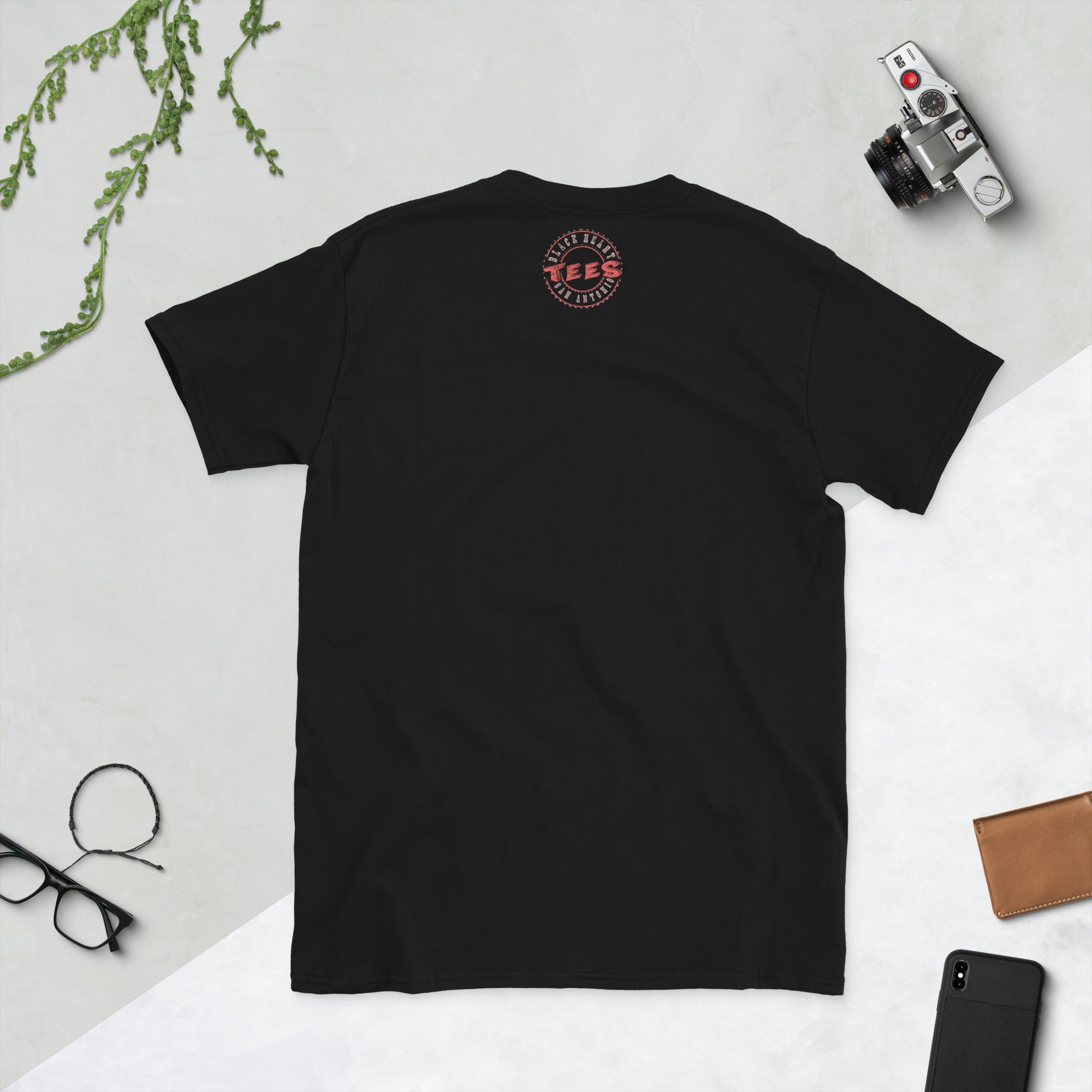 Flat lay of the Love Coffee t-shirt – Black Heart Tees Logo Inspirational Wear