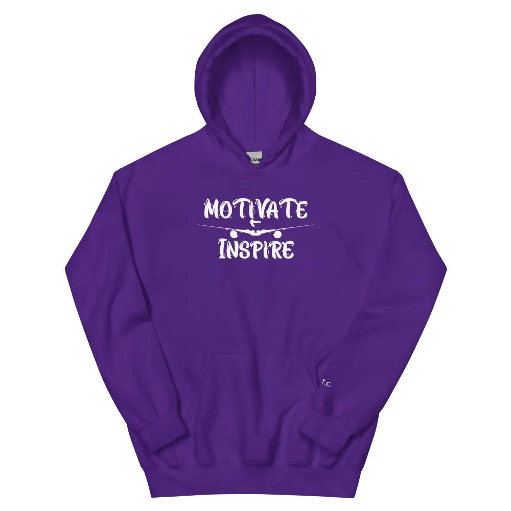 Motivate Inspire Empowerment Hoodie — Unisex Motivational Hoodie - Purple / S