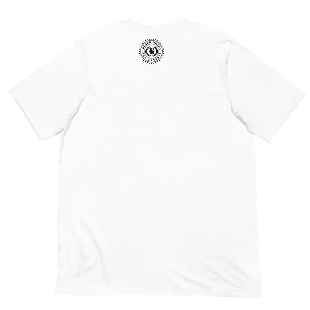 Back View of Queen Graphic Tee in White – Empowering Women’s T-Shirt by Black Heart Tees Clothing