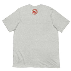 Be a Rose in Your Darkness graphic tee in Athletic Heather – rose and skull artwork representing strength and perseverance (Back View)