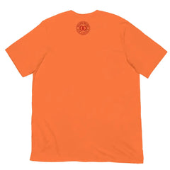 Be a Rose in Your Darkness graphic tee in Orange – rose and skull artwork representing strength and perseverance (Back View)