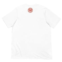 Be a Rose in Your Darkness graphic tee in White – rose and skull artwork representing strength and perseverance (Back View)