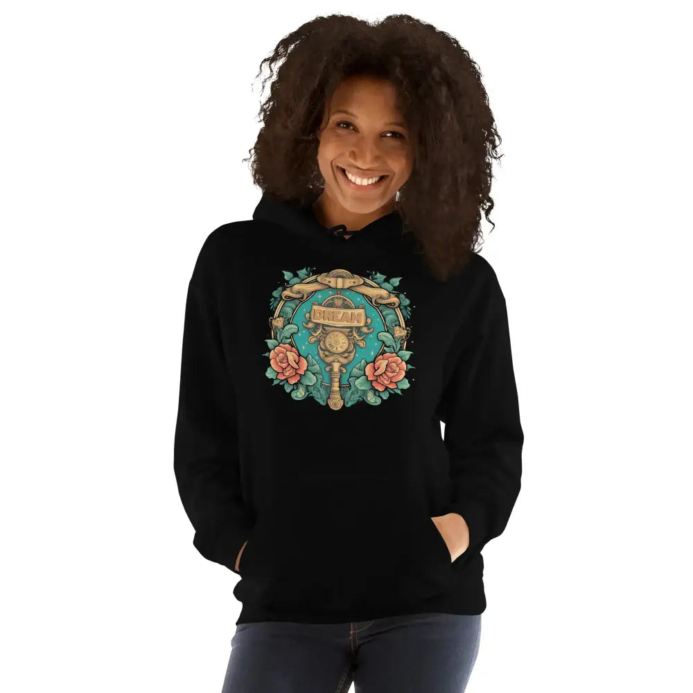 Women’s Dream Hoodie – Motivational Streetwear Pullover | Black Heart Tees - Black / S