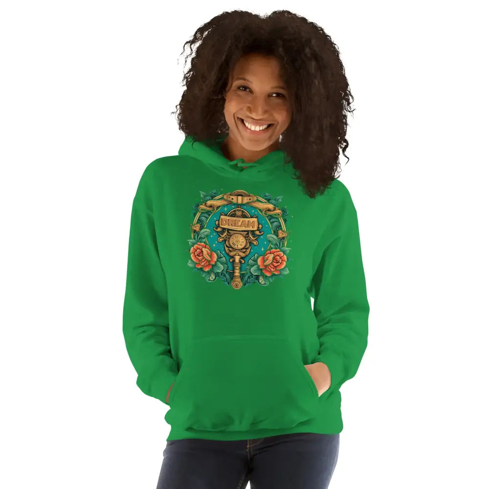 Women’s Dream Hoodie – Motivational Streetwear Pullover | Black Heart Tees - Irish Green / S
