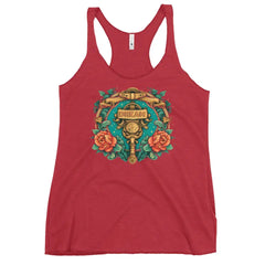 Bold red Dream racerback tank for women – powerful casual wear by Black Heart Tees Clothing.