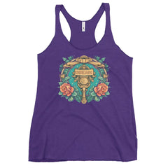 Women's Dream racerback tank top in rich purple – motivational streetwear from Black Heart Tees.