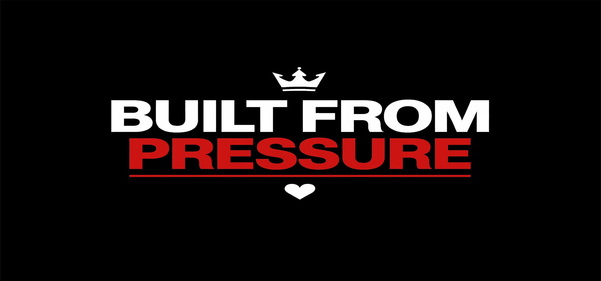 Built From Pressure motivational streetwear by Black Heart Tees Clothing