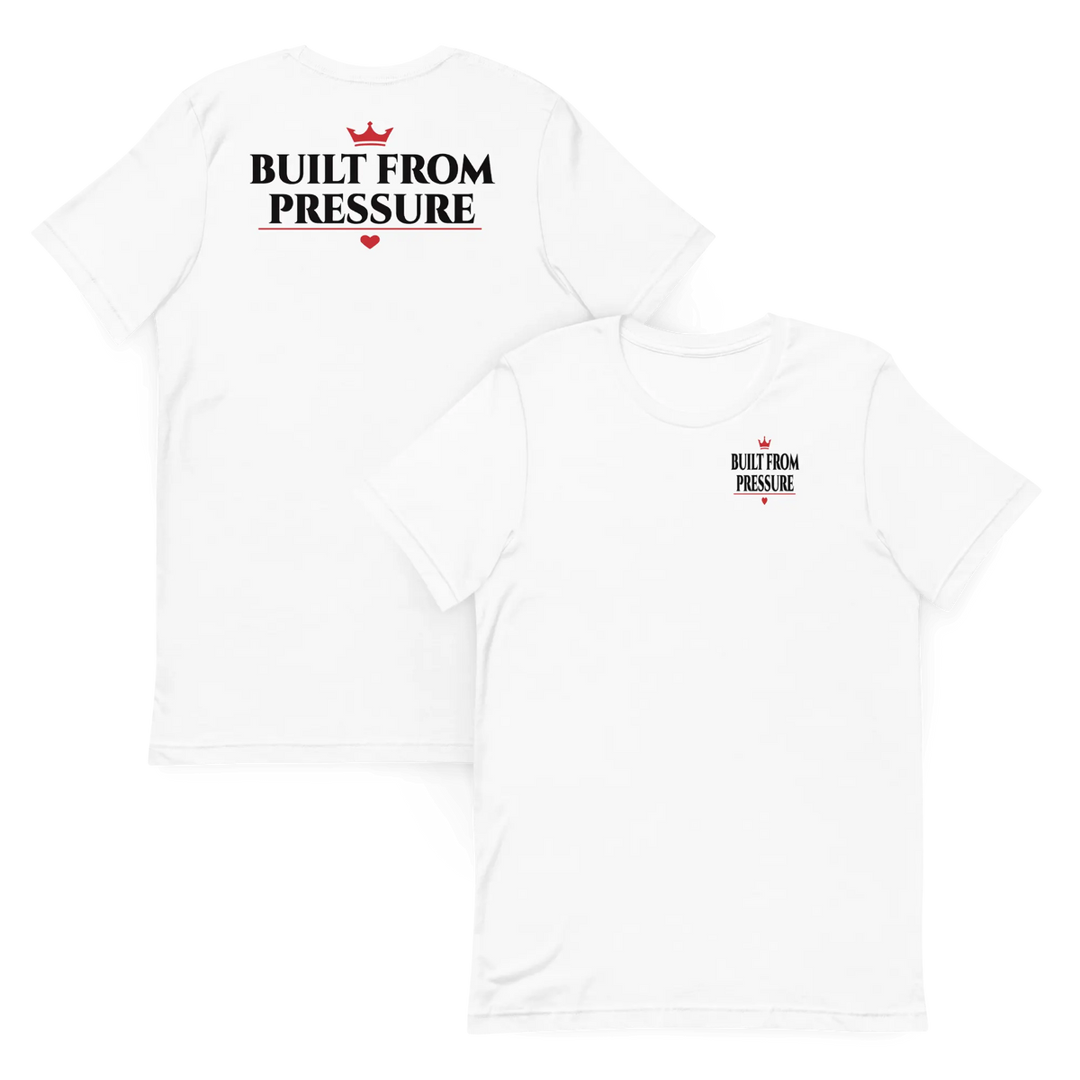 Built From Pressure Tee – White & Black