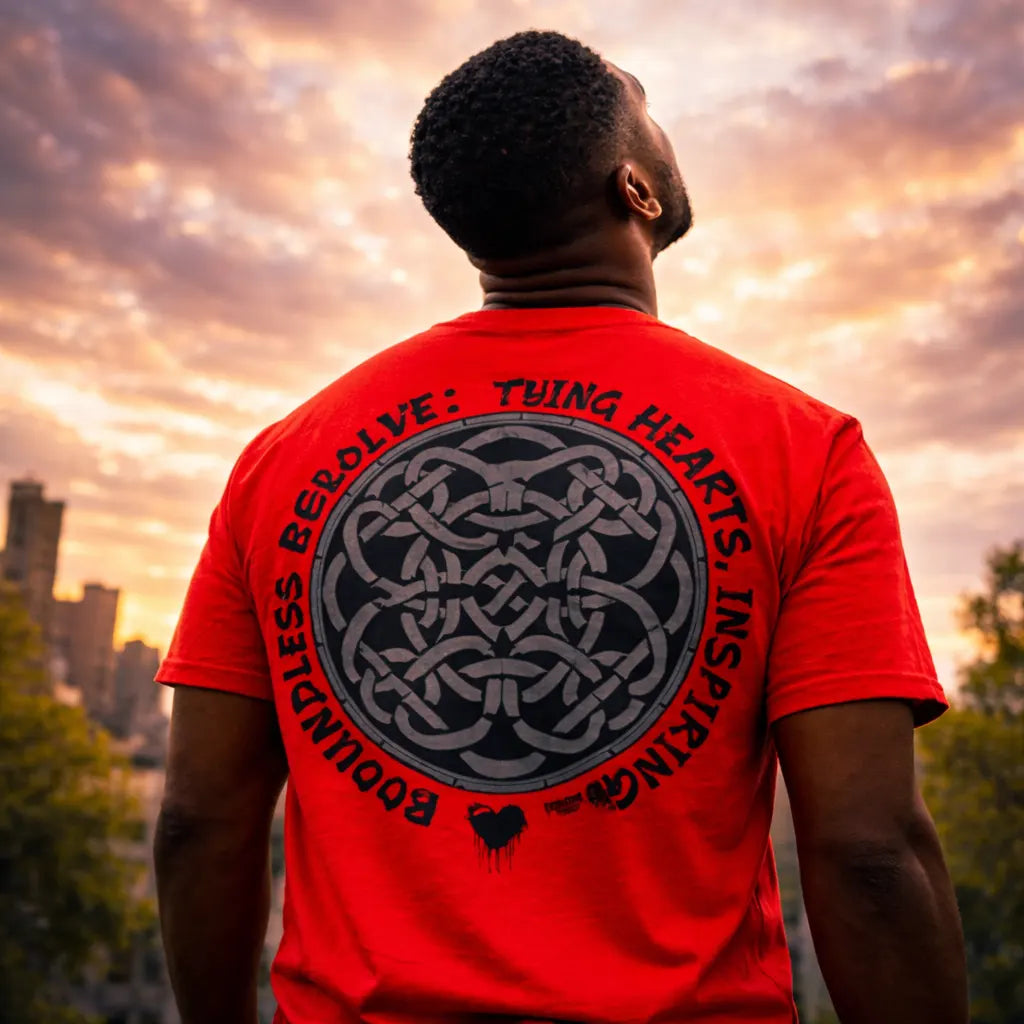• Celtic eternal knot motivational t-shirt
• Eternal knot symbol shirt for strength and connection
• Unisex Celtic knot graphic tee
• Inspirational streetwear t-shirt with meaning