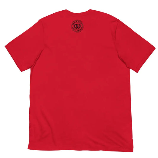 Back View of Queen Graphic Tee in Red – Empowering Women’s T-Shirt by Black Heart Tees Clothing 