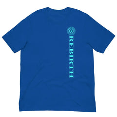 Rebirth Phoenix Tee – Royal Blue cotton t-shirt by Black Heart Tees Clothing featuring phoenix rising from ashes design, symbolizing strength, rebirth, and hope. (Front View)