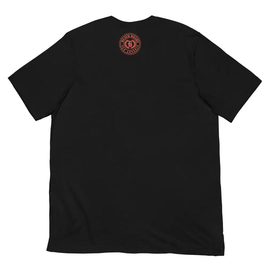 Be a Rose in Your Darkness graphic tee in Black – rose and skull artwork representing strength and perseverance (Back View)
