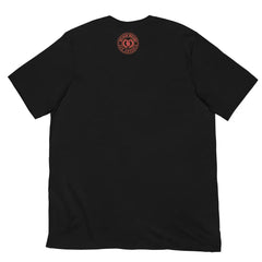 Be a Rose in Your Darkness graphic tee in Black – rose and skull artwork representing strength and perseverance (Back View)