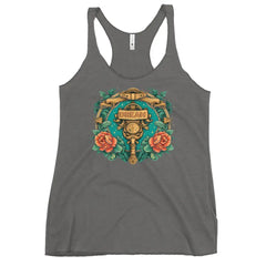 Heather grey Dream racerback tank top – soft, breathable inspirational wear for women.